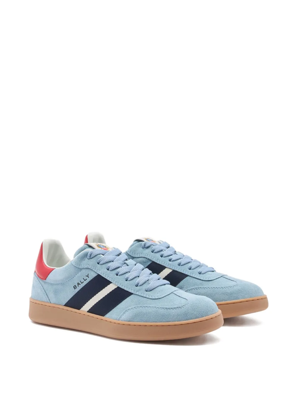 Bally Gestreepte suède sneakers Blauw