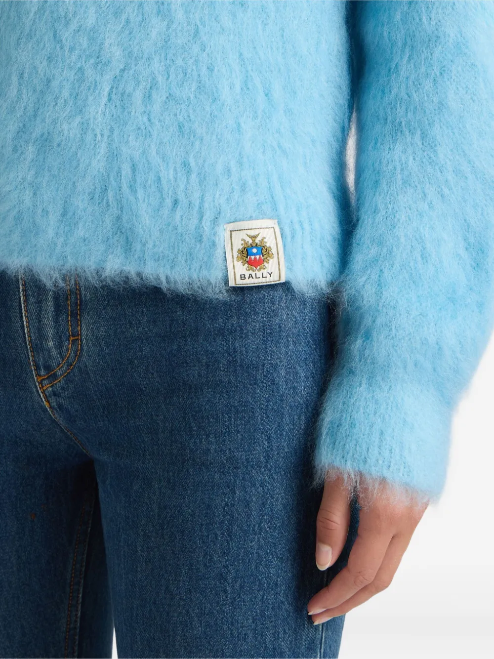 Bally Crew-neck Sweater In Blue