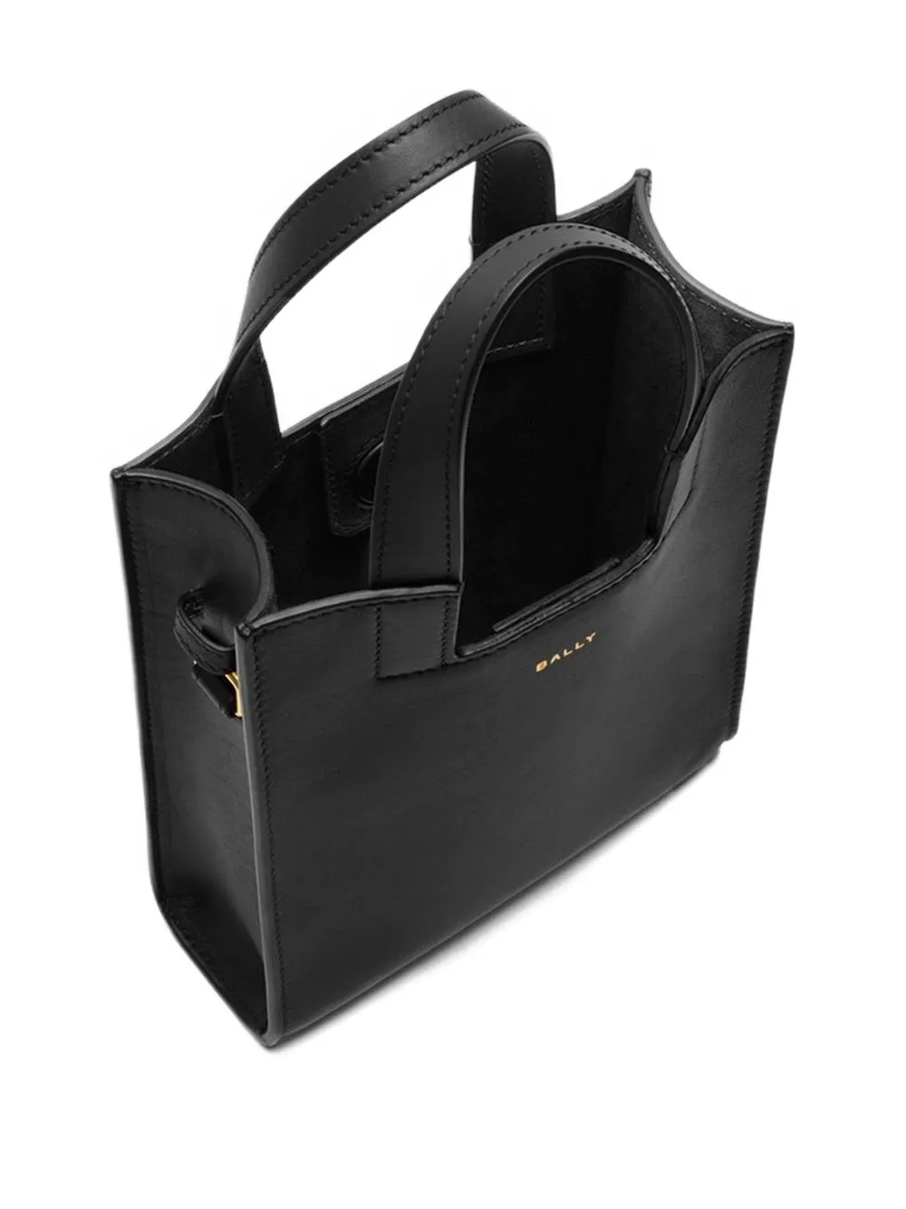 Bally Small Easy Leather Tote Bag In Black