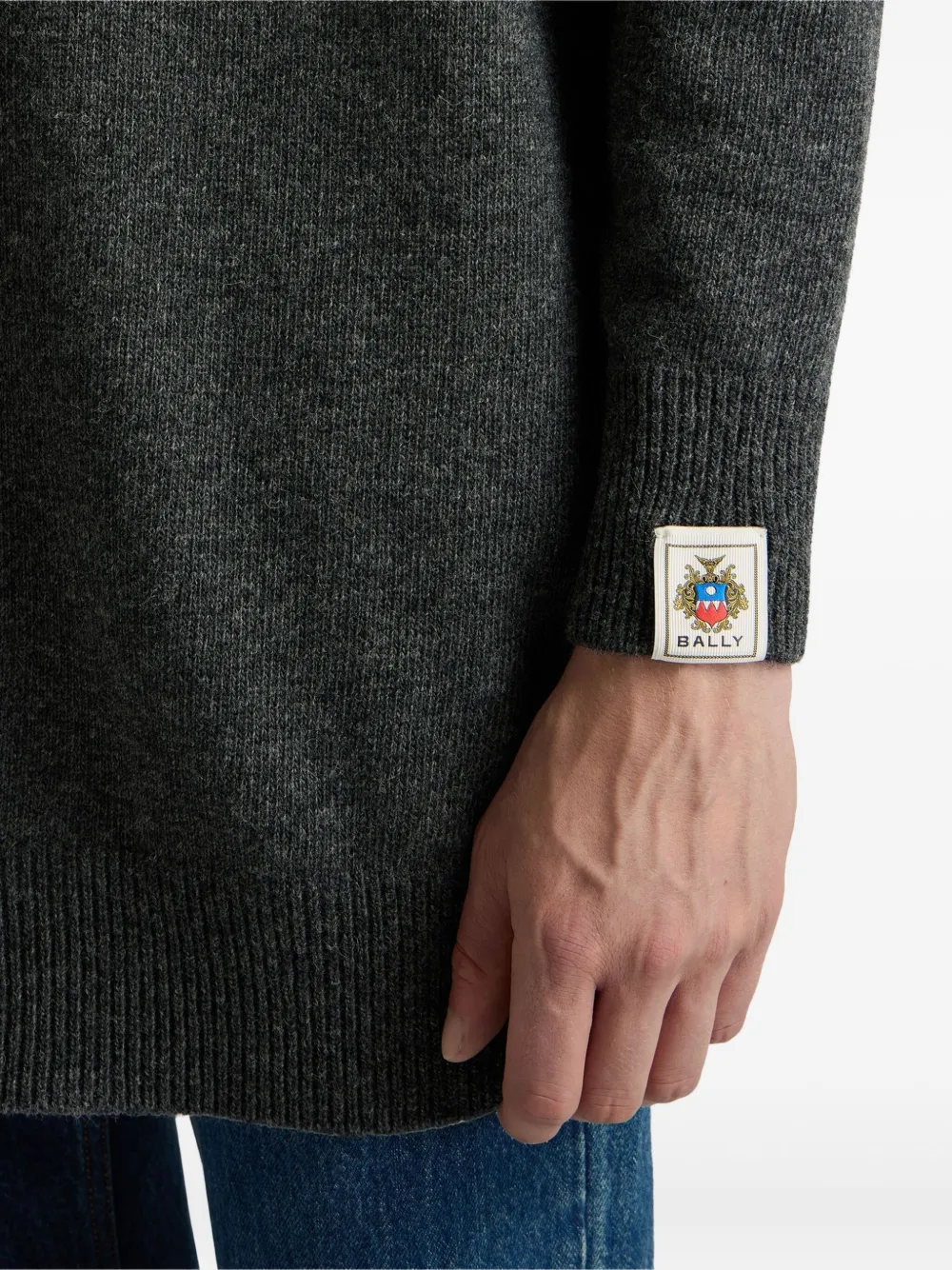 Bally Long-sleeve Sweater In Gray