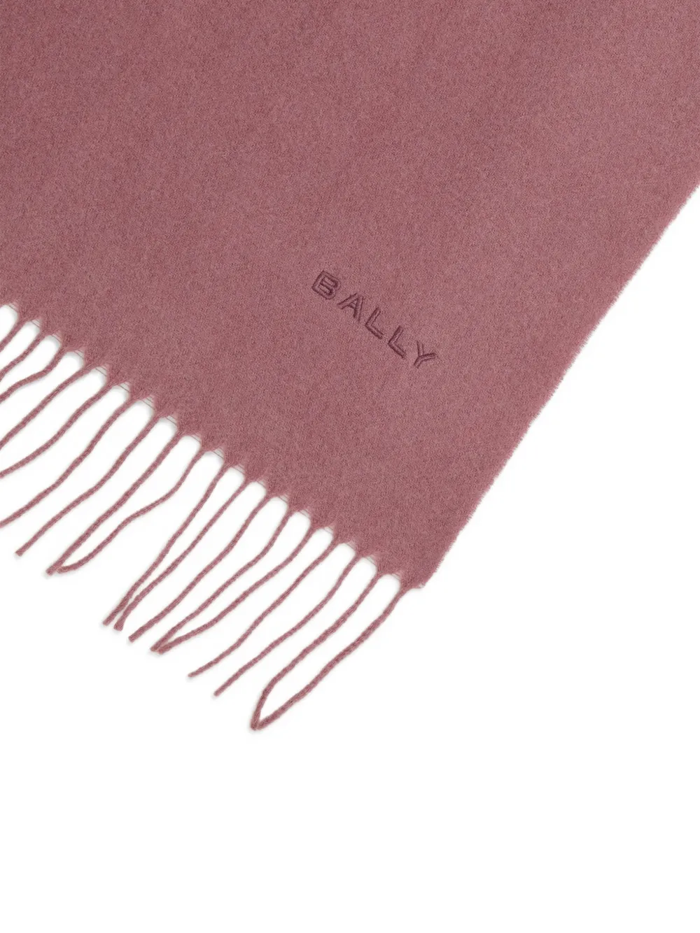Bally fringed wool scarf - Roze