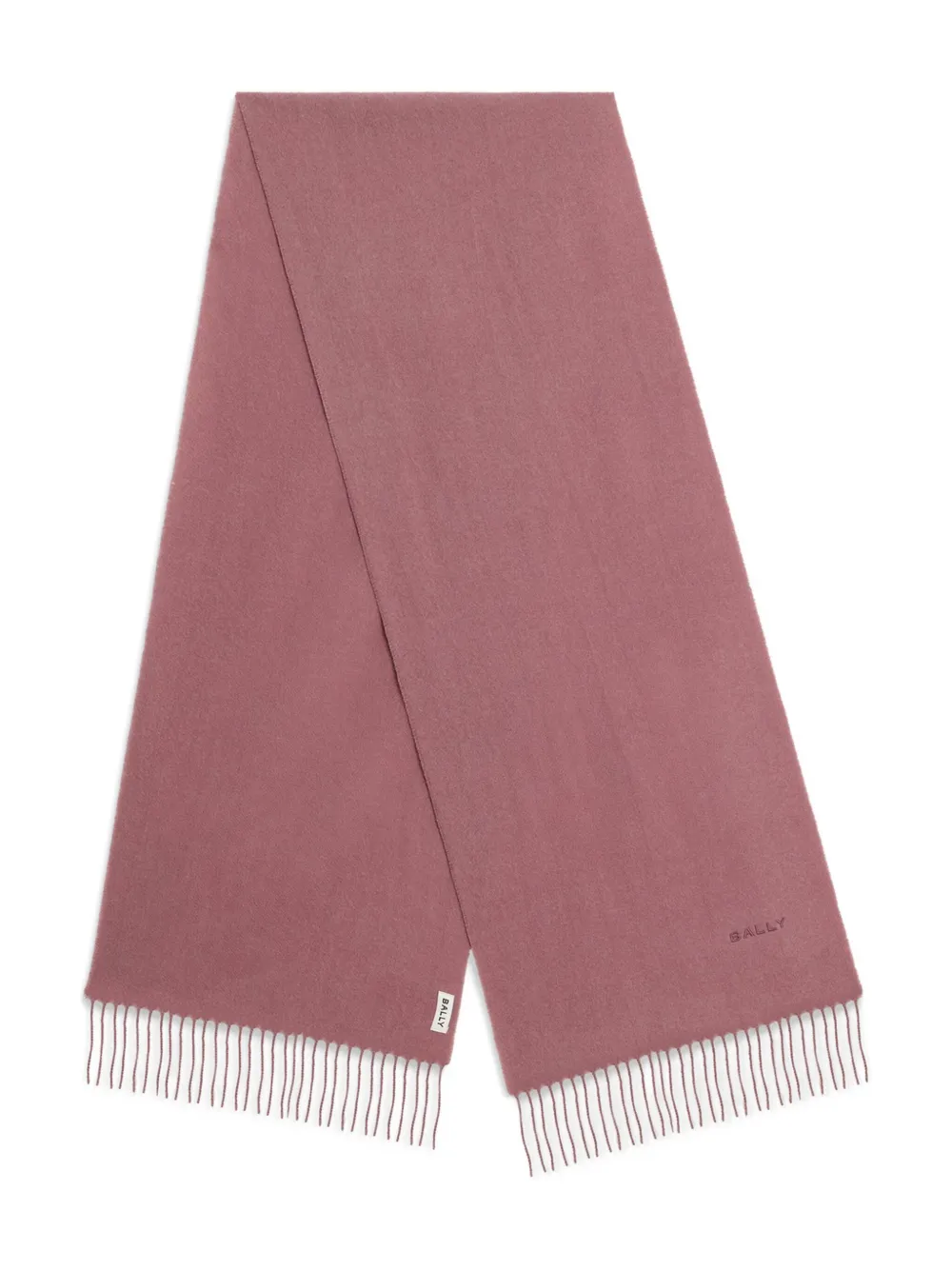 Bally Fringed Wool Scarf In Pink