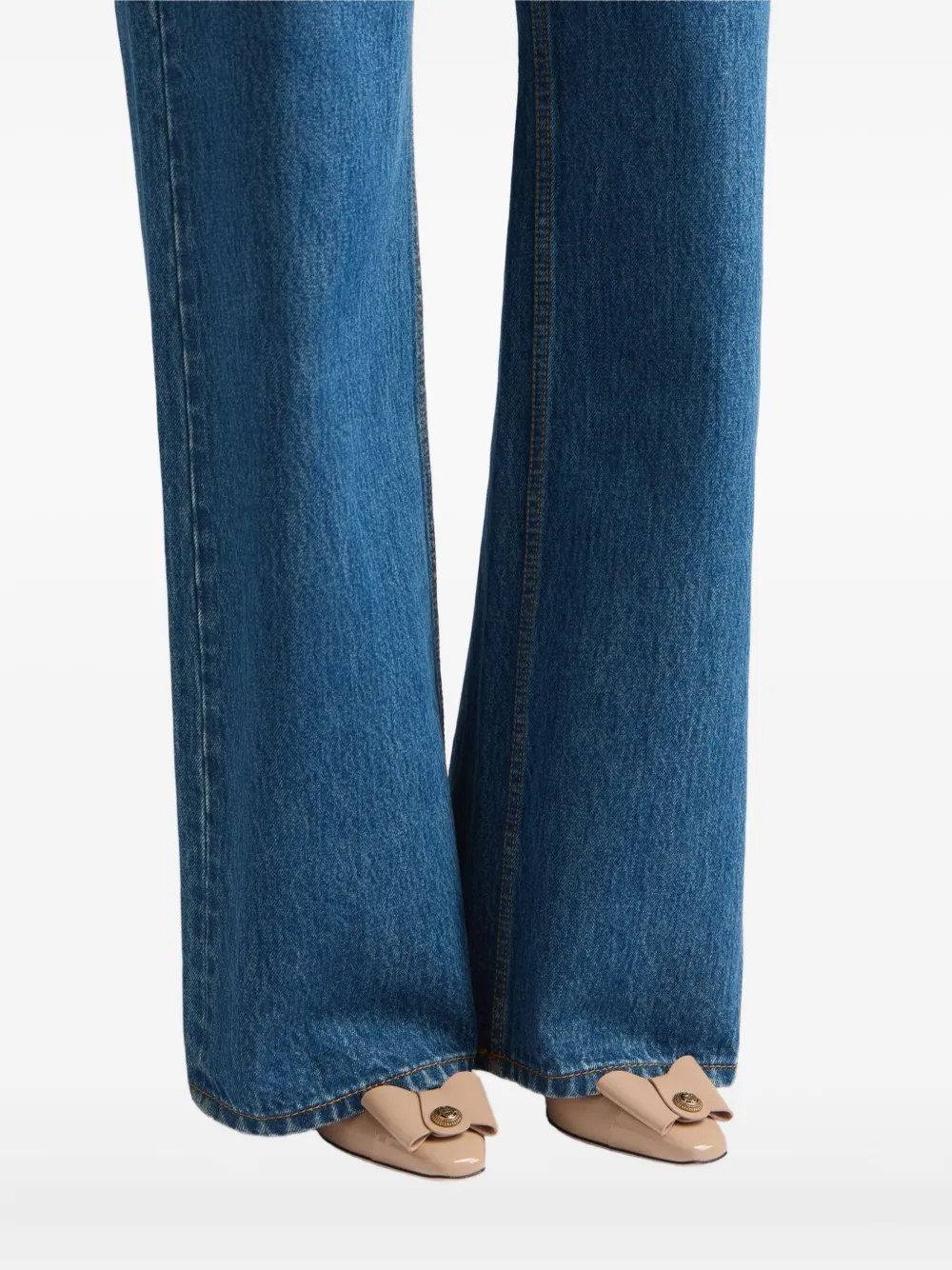 Bally 55 mm B-Bow pumps met strik Beige