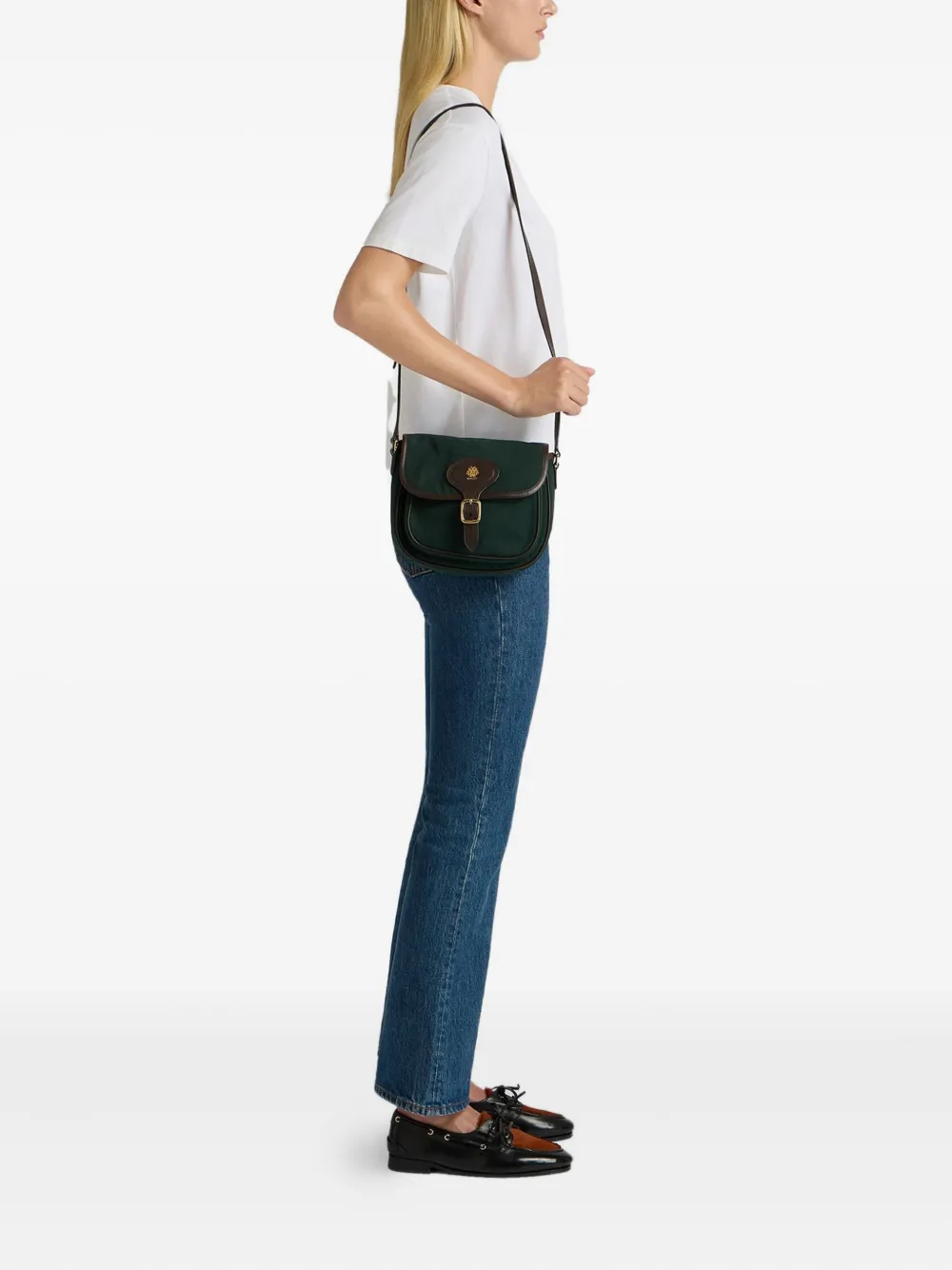 Bally B-light Buckle Cross Body Bag In Green