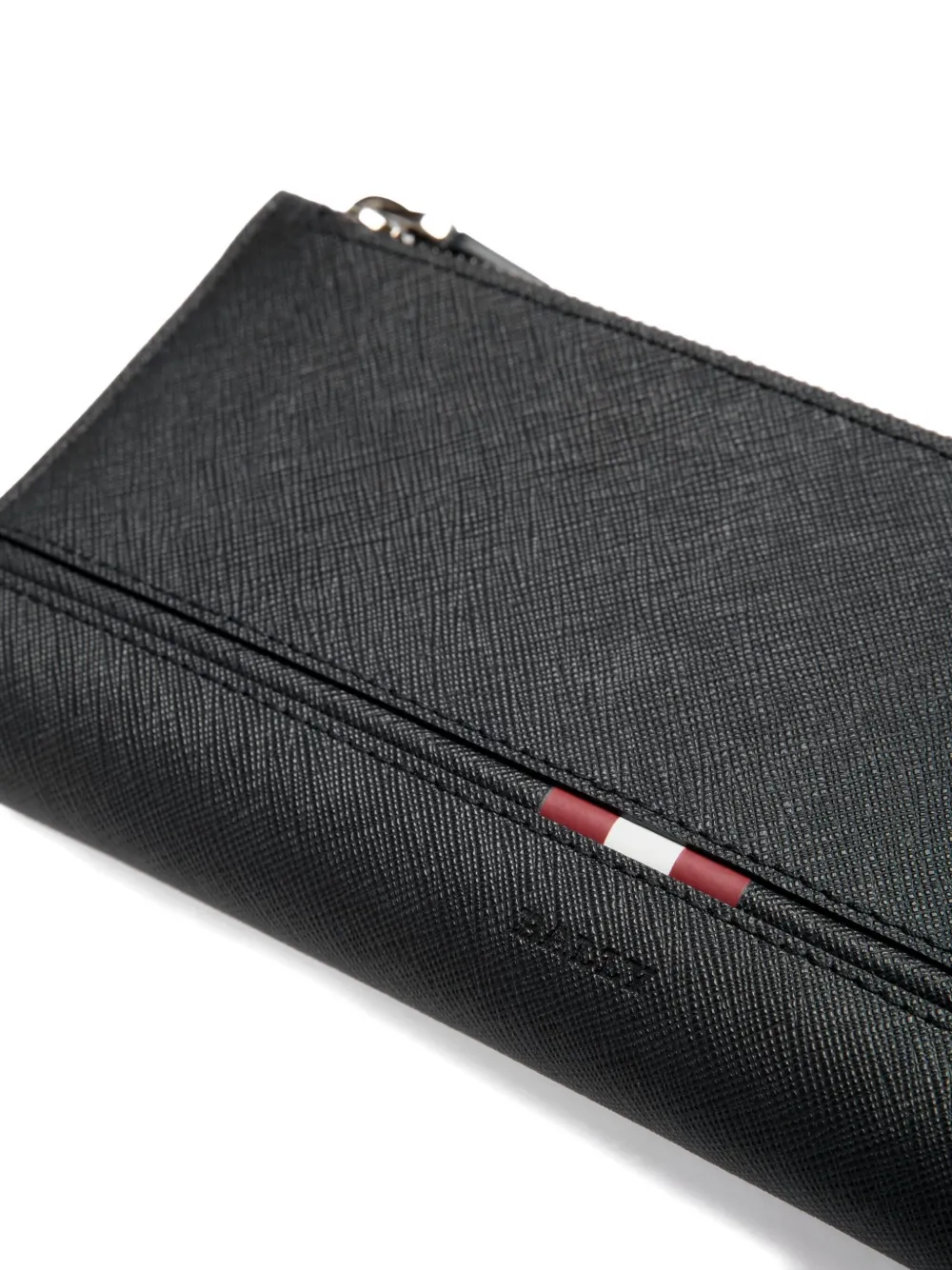Bally Continental Embossed Leather Wallet In Brown