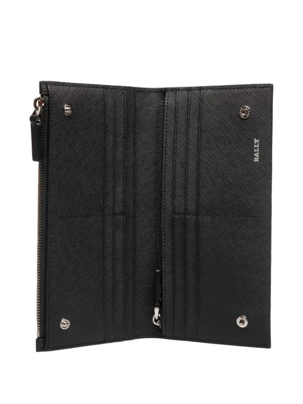 Bally Continental Embossed Leather Wallet In Brown