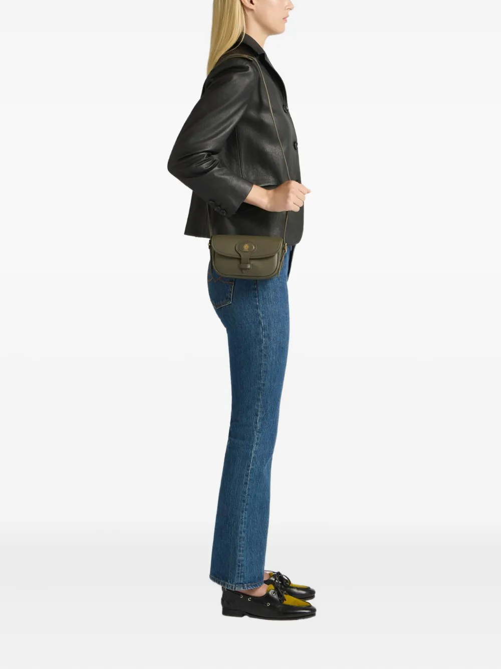 Bally Beckett Leather Cross Body Bag In Green