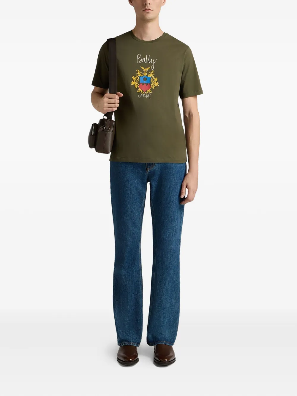 Bally T-shirt met grafische print - Groen
