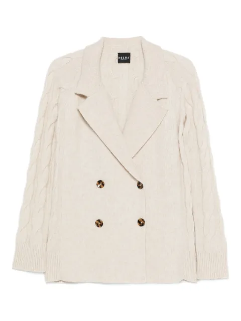 Neera cable knit double-breasted cardigan