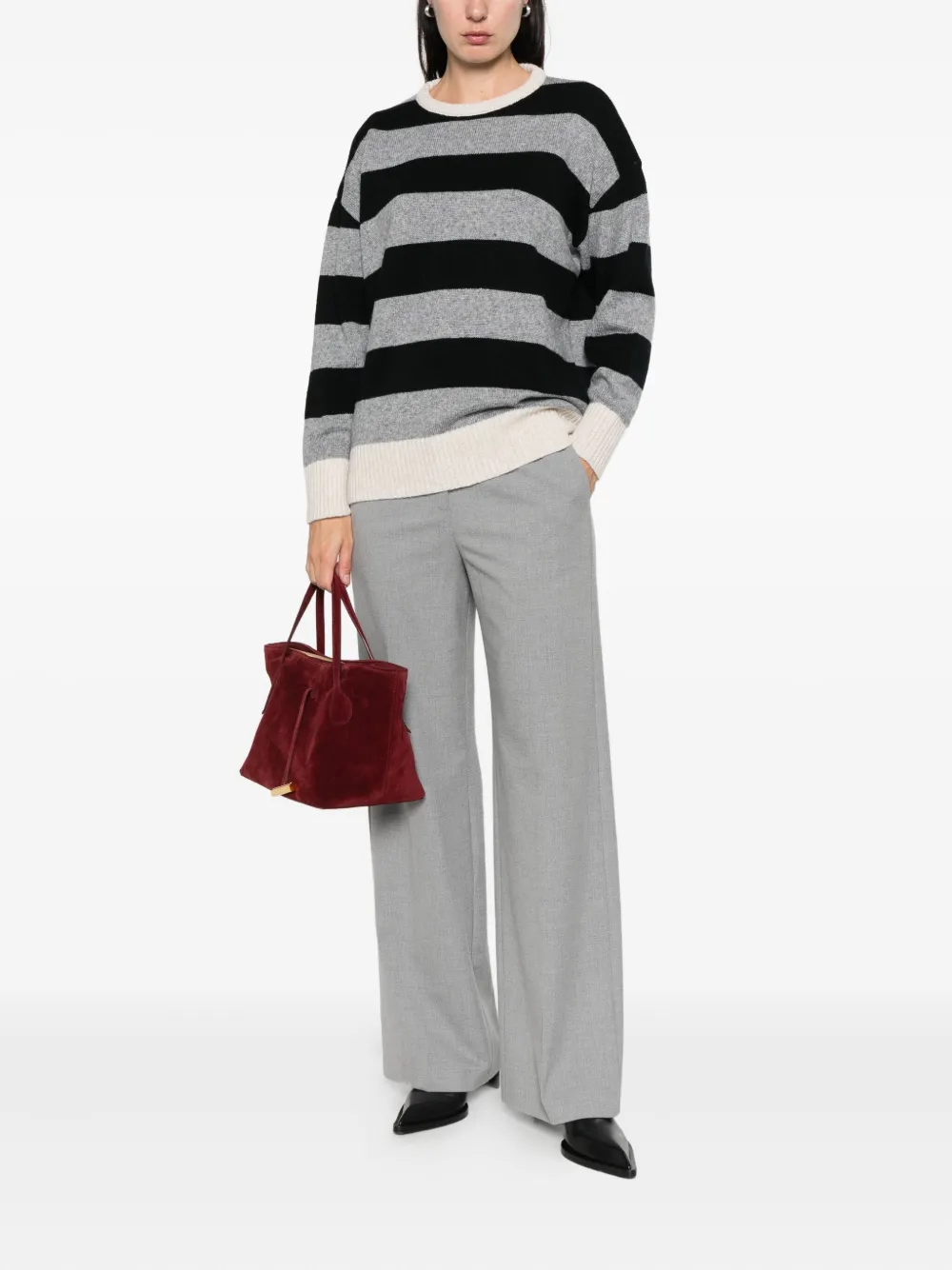 Neera suéter con cuello redondo y rayas estampadas | Suéteres | Image 2