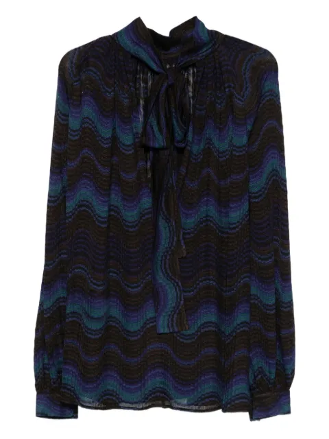 Missoni tie-neck patterned blouse 