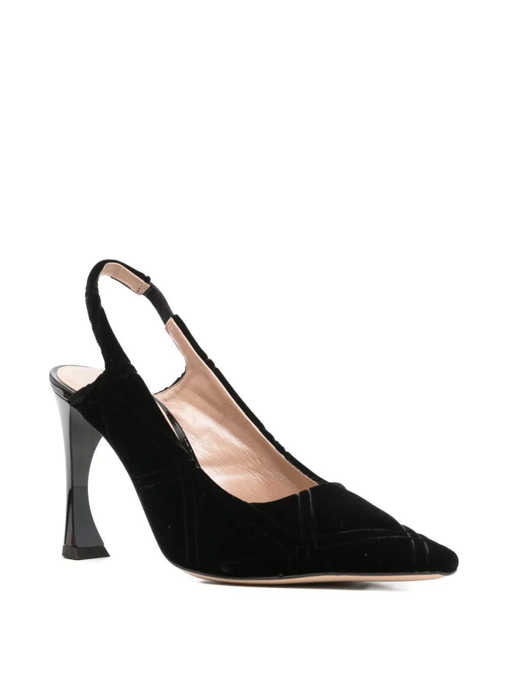 Emporio Armani 95 mm slingback pumps met hak Zwart