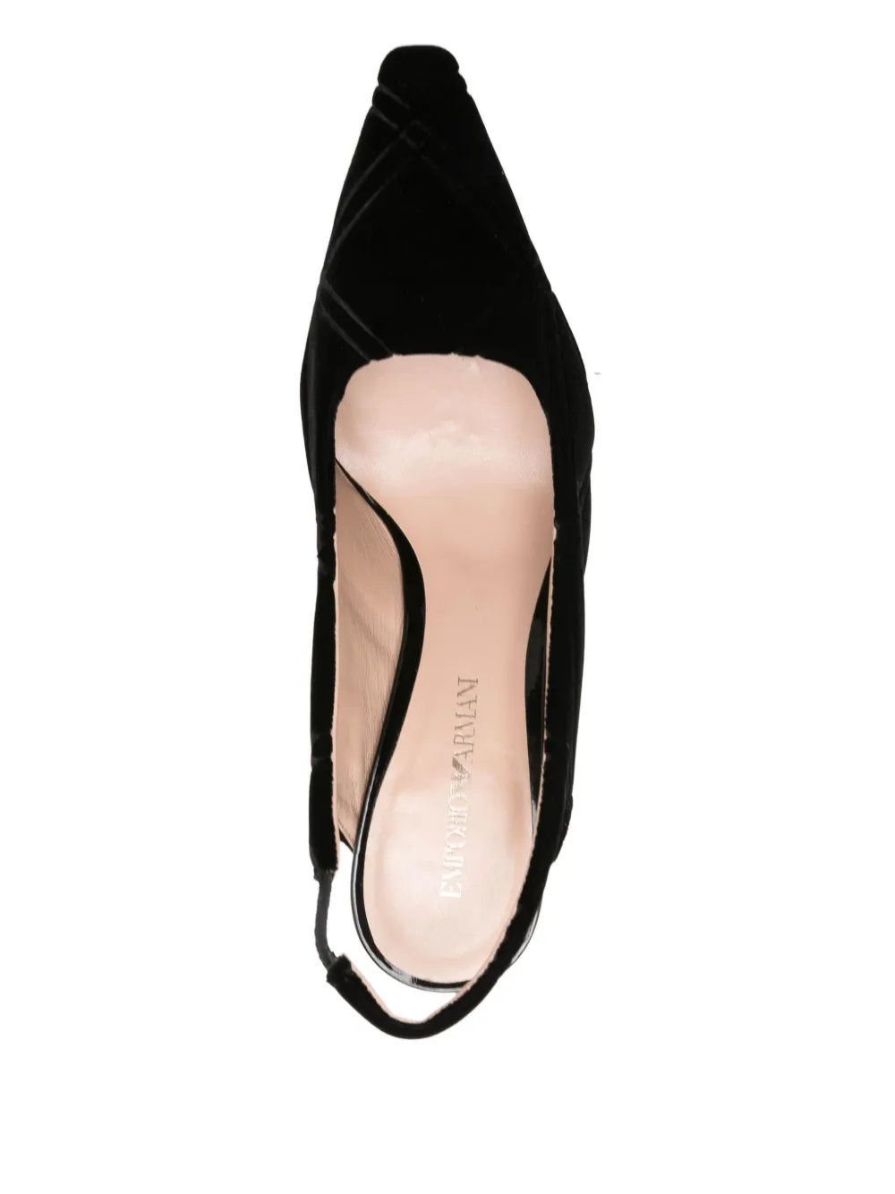 Emporio Armani 95 mm slingback pumps met hak Zwart