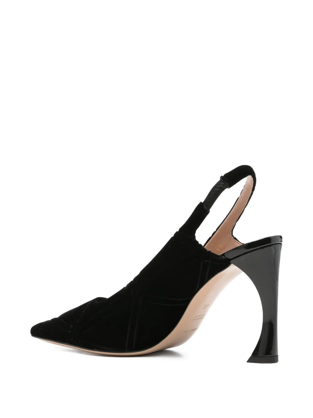 Emporio Armani 95 mm slingback pumps met hak Zwart