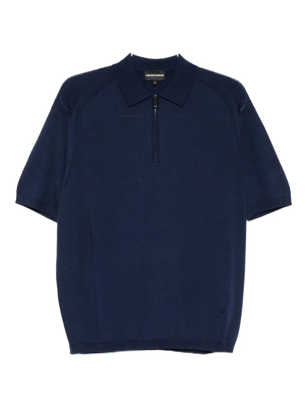Emporio Armani zip-up polo shirt - Blu