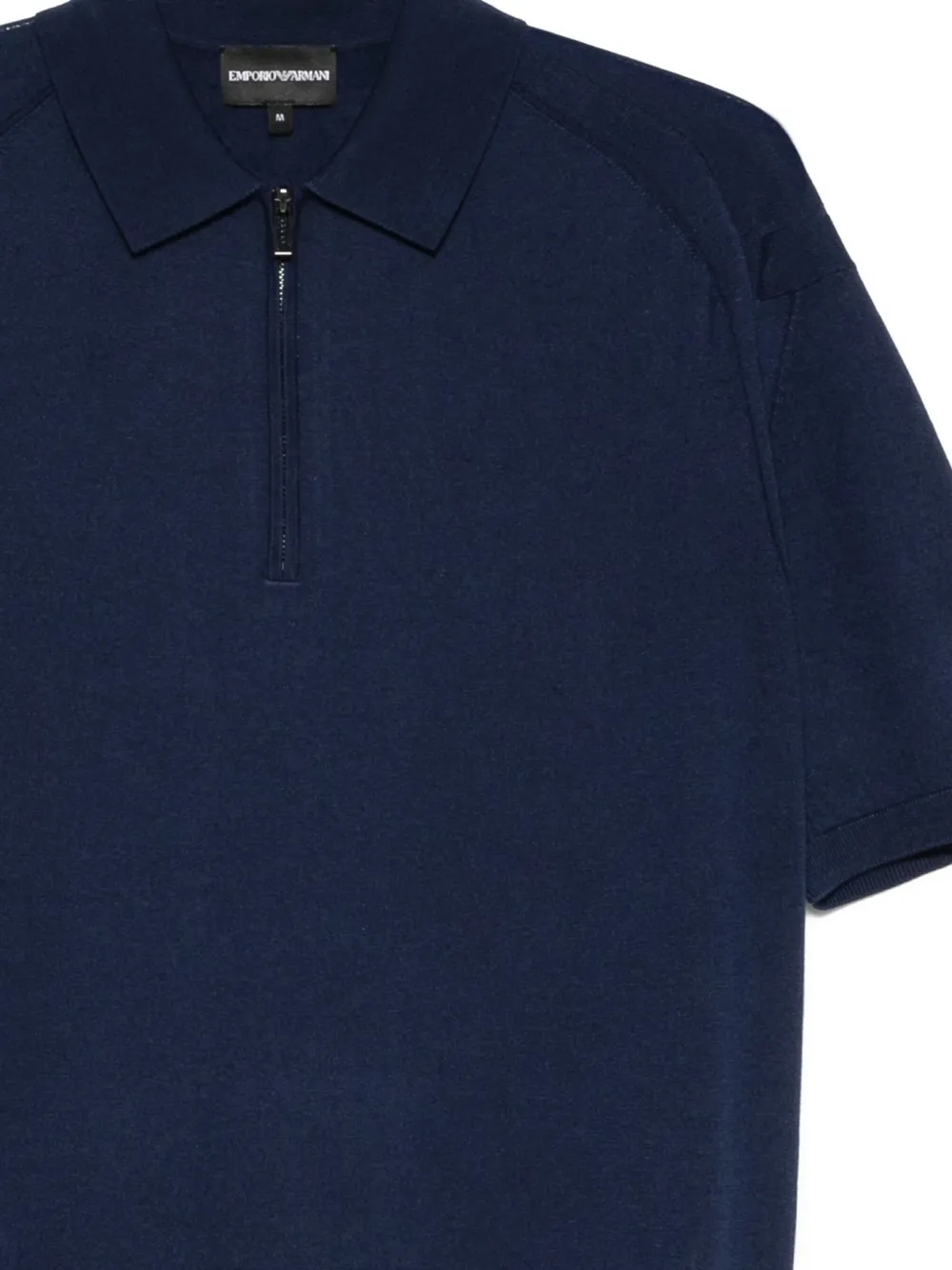 Emporio Armani Poloshirt met rits Blauw