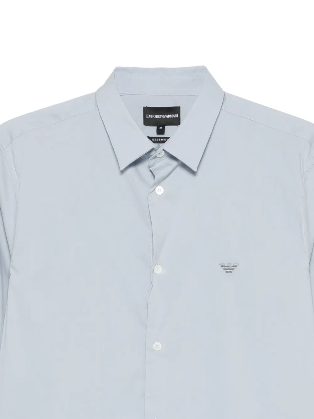 Emporio Armani Overhemd met geborduurd logo Blauw