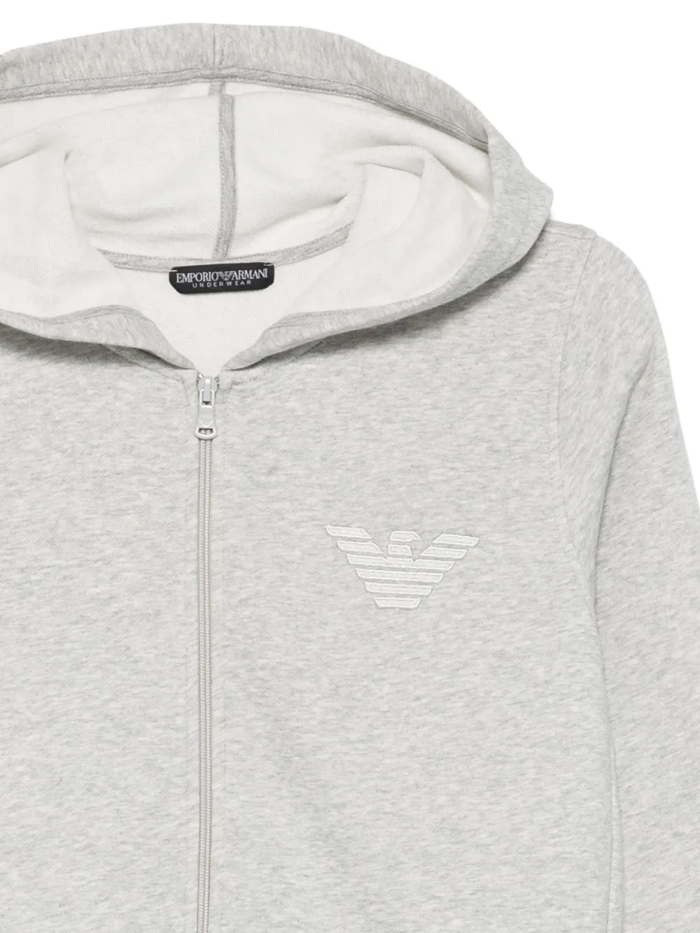 Emporio Armani Hoodie met rits Grijs
