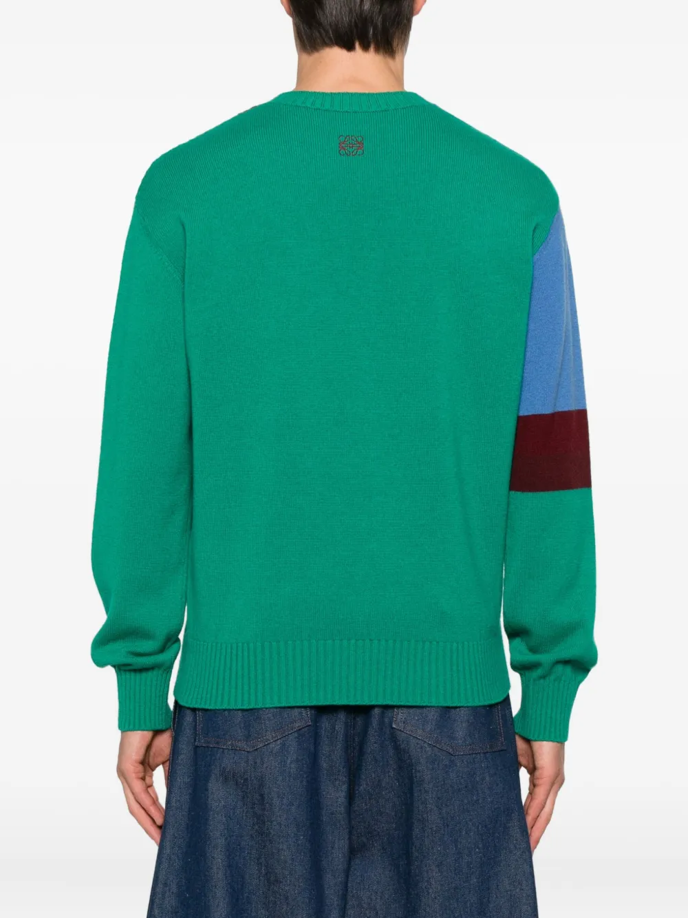 LOEWE Trui met colourblocking Groen