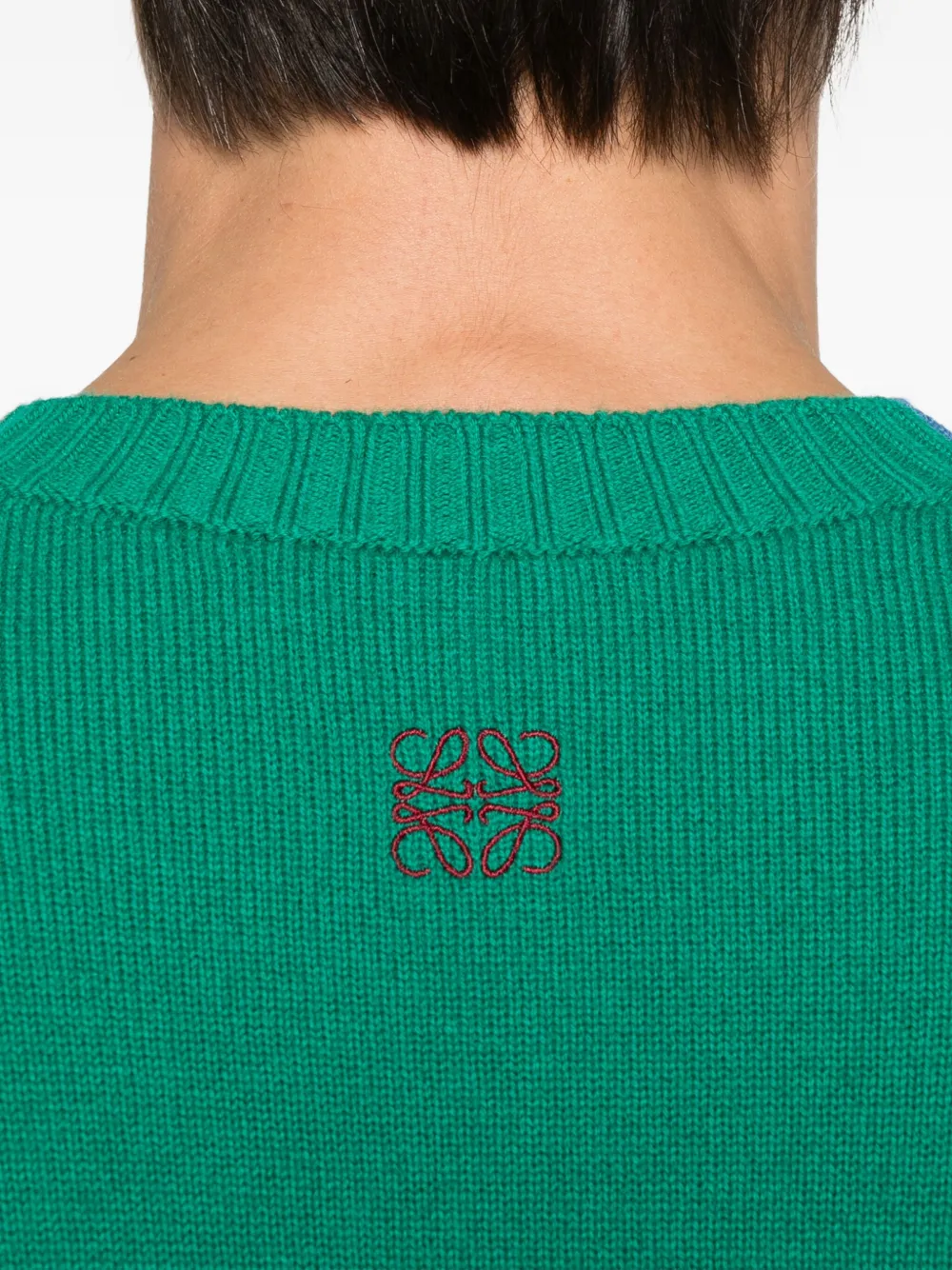 LOEWE Trui met colourblocking Groen