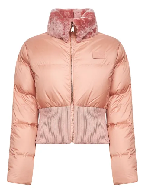 FENDI quilted shearling-collar jacket