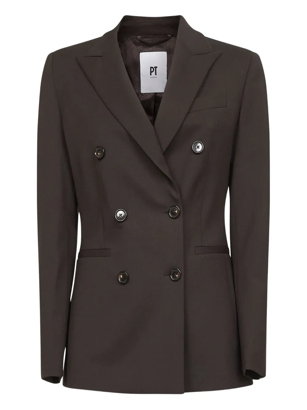 PT Torino virgin wool-blend blazer - ブラウン PT Torino virgin wool-blend blazer - ブラウン
