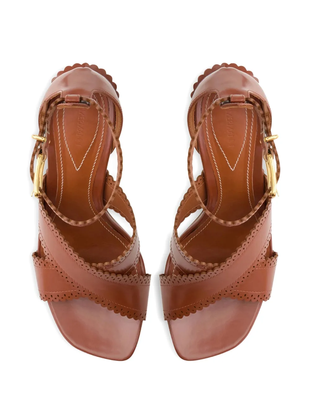 Zimmermann 85mm Eddie Leather Sandal In Brown