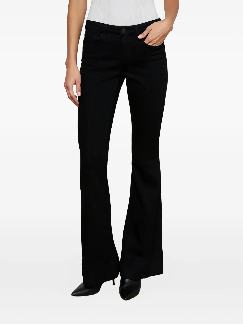 L'agence Lenora Low-rise Flare Jean In Black