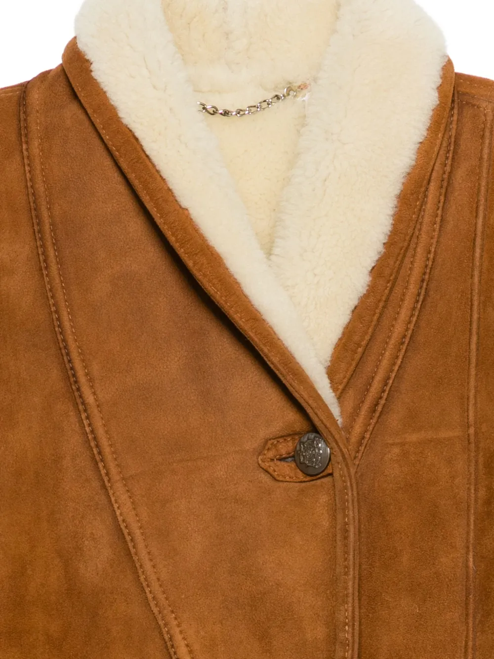 Pre-owned A.n.g.e.l.o. Vintage Cult 1980s Shearling Coat In Brown