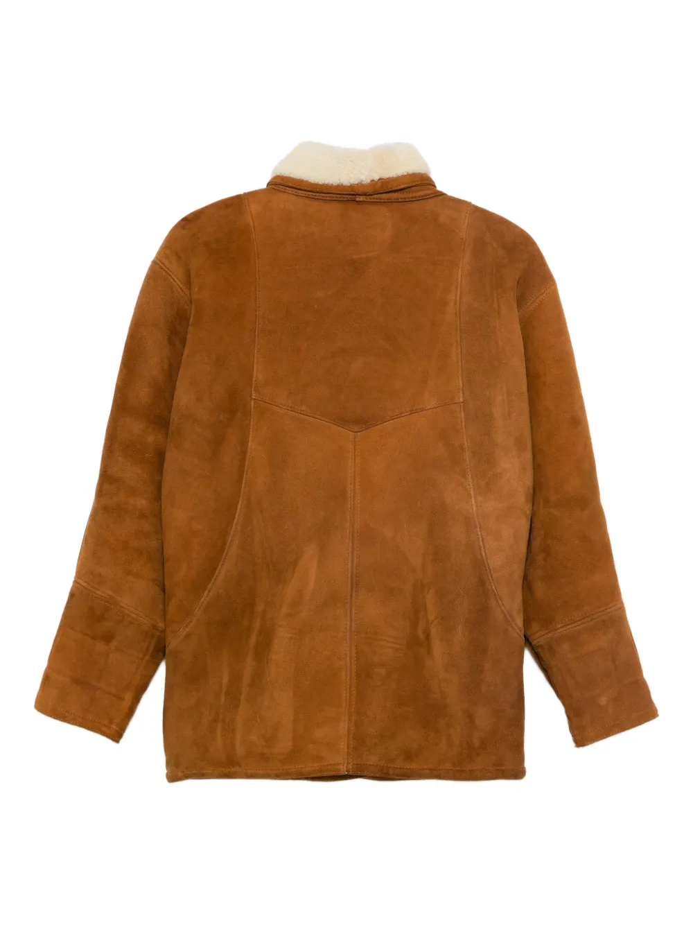 Pre-owned A.n.g.e.l.o. Vintage Cult 1980s Shearling Coat In Brown