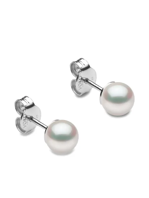 Yoko London aretes en oro blanco con perla