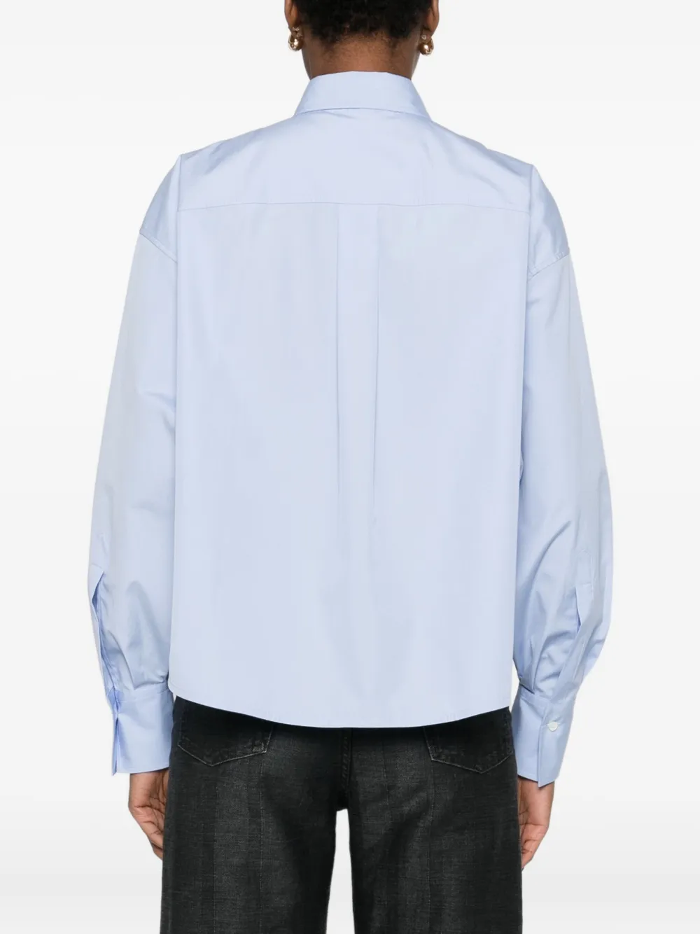 Brunello Cucinelli Blouse met monili kralen afwerking Blauw