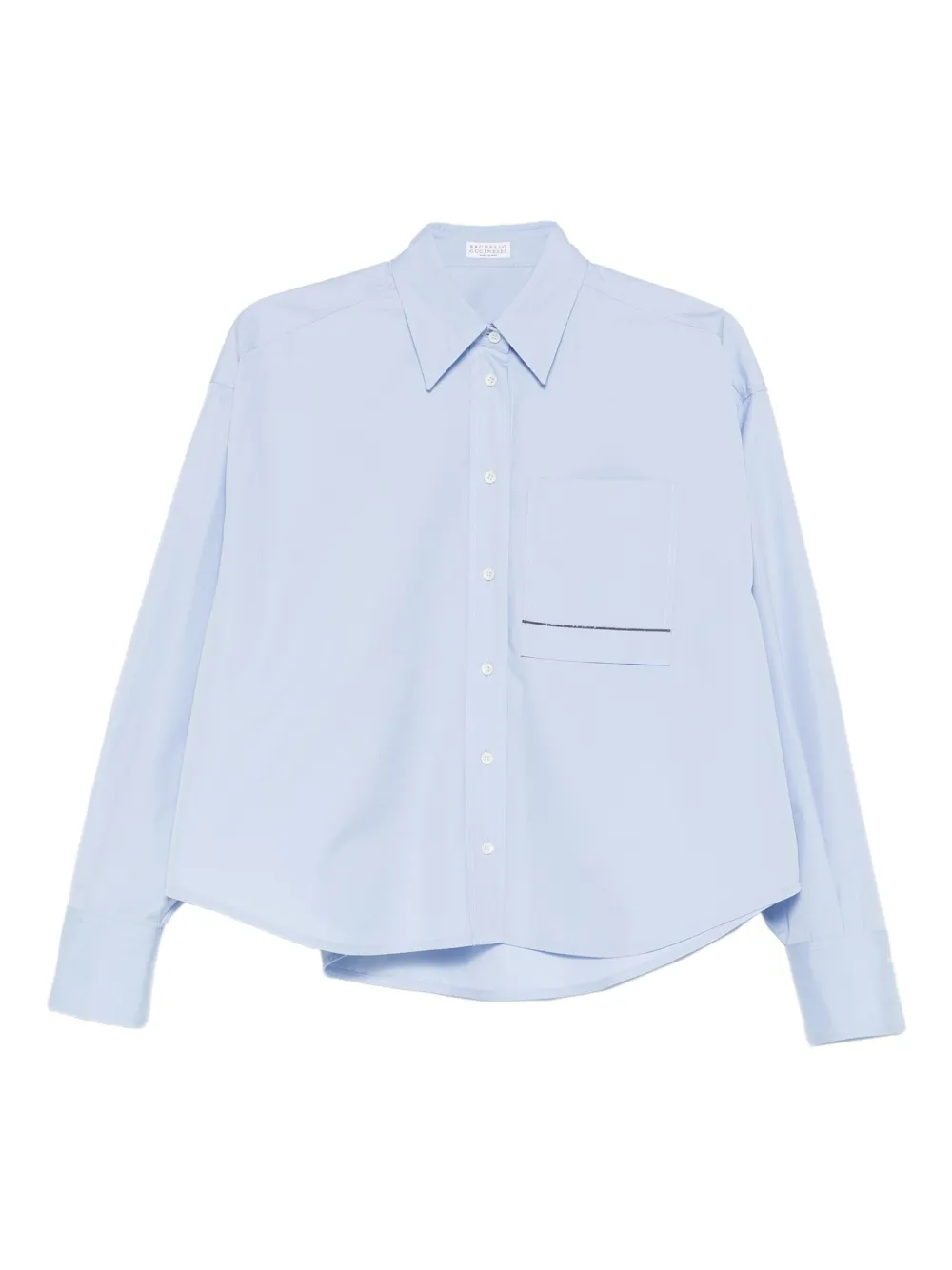 Brunello Cucinelli monili-trim shirt | Blue | Image 1