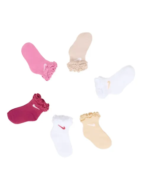 Nike Kids ruffled logo socks (pack of six)
