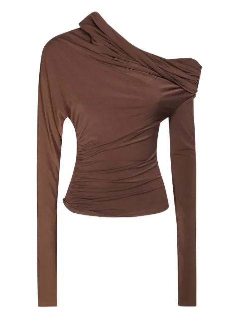 THE ANDAMANE draped long-sleeve top