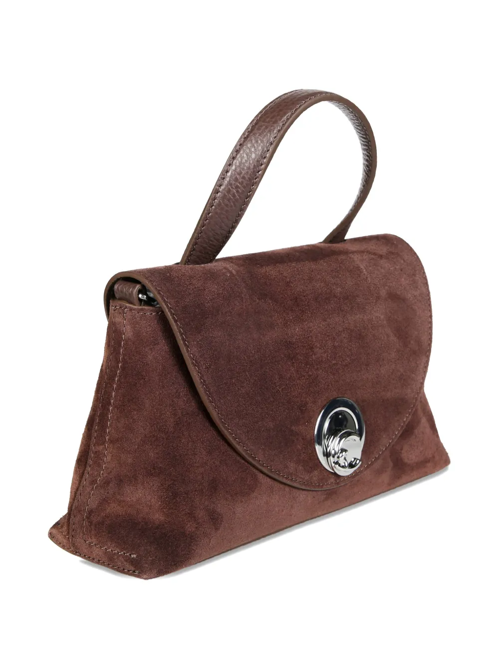 Coccinelle Small Nikla Suede Tote Bag In Brown