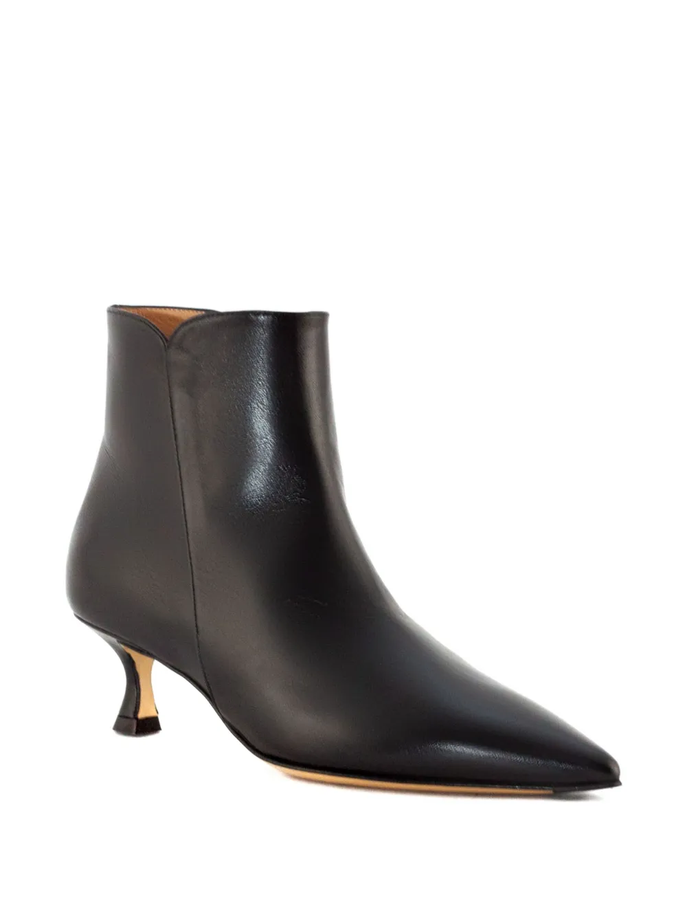 Mara Bini 50mm Leather Heeled Boots In Black