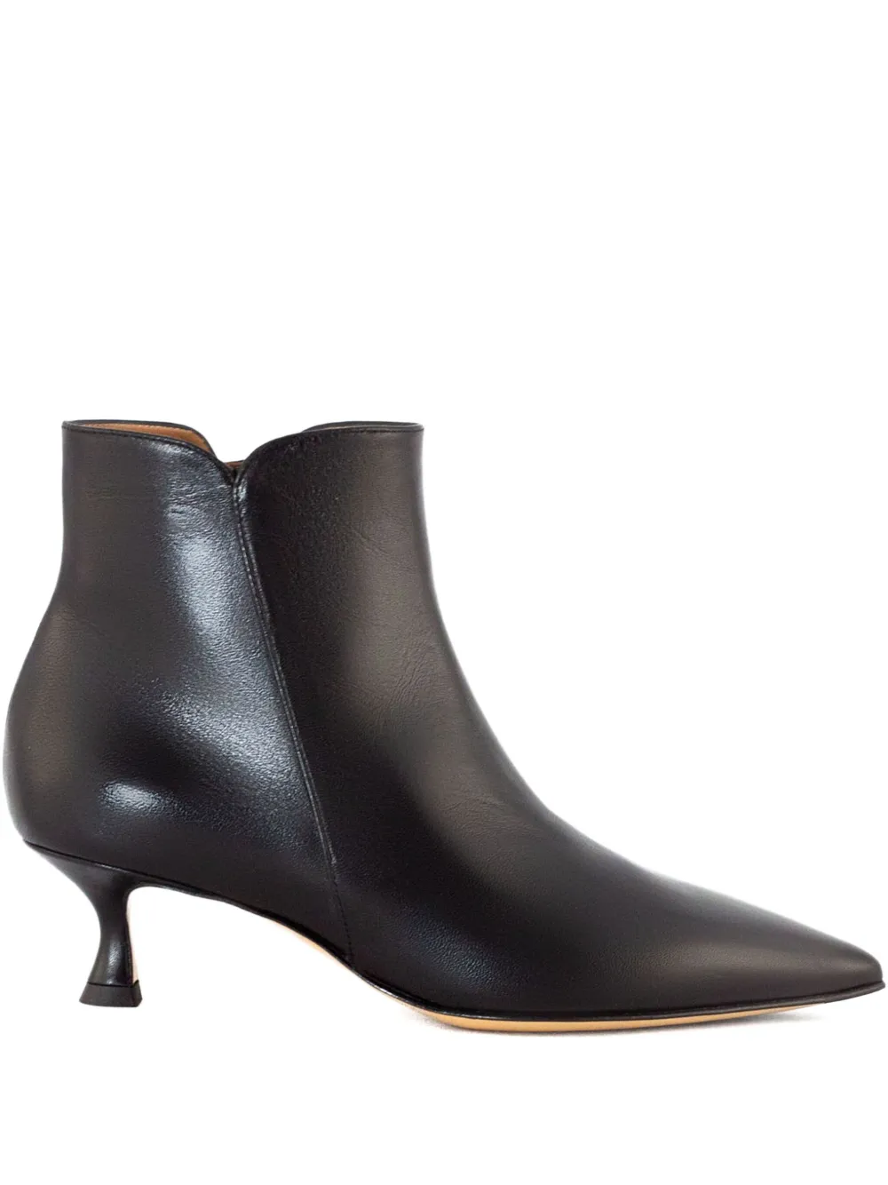Mara Bini 50mm Leather Heeled Boots In Black
