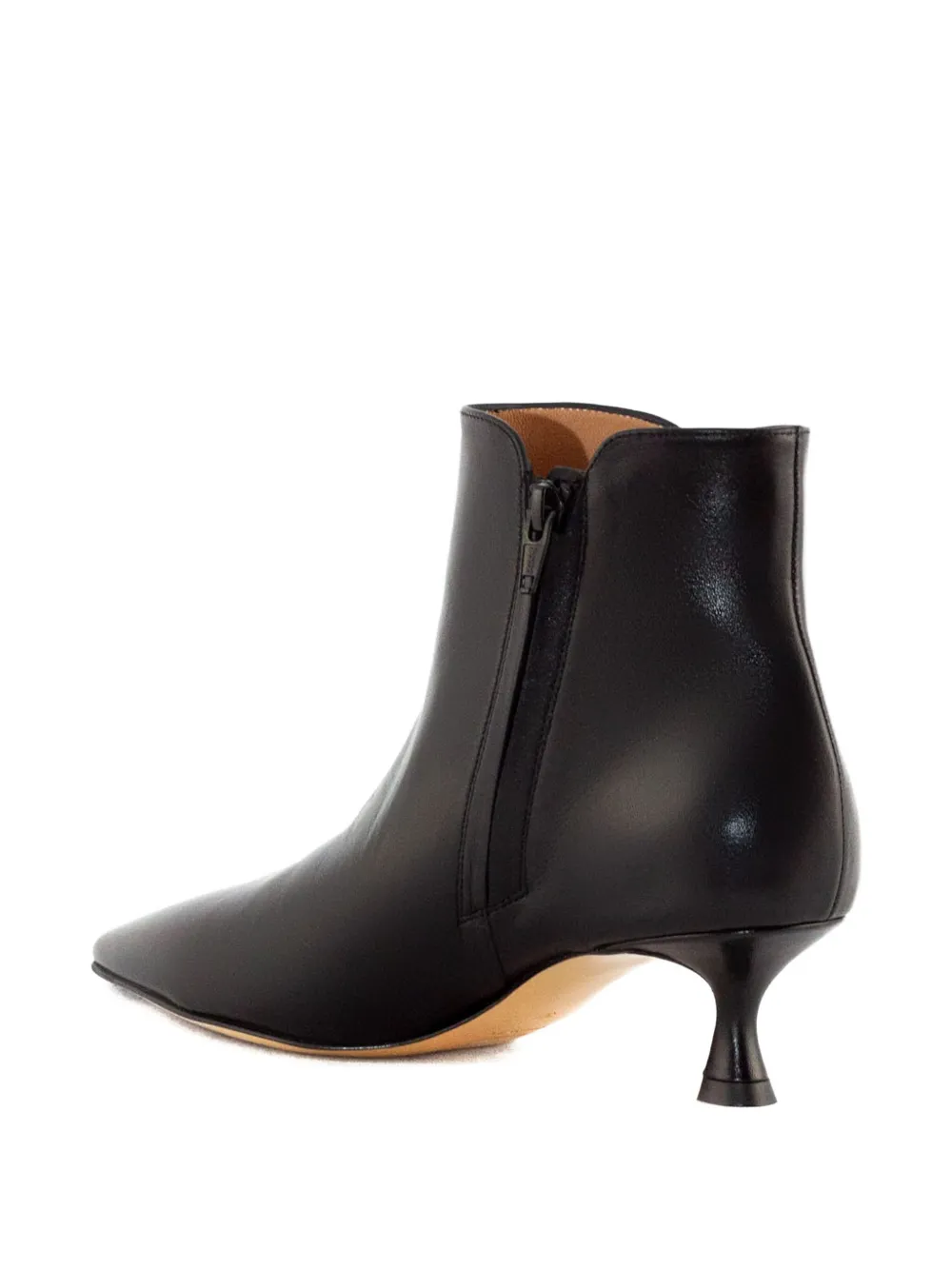 Mara Bini 50mm Leather Heeled Boots In Black
