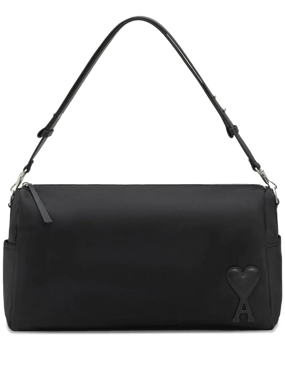 AMI Paris heart-patch shoulder bag - ブラック AMI Paris heart-patch shoulder bag - ブラック