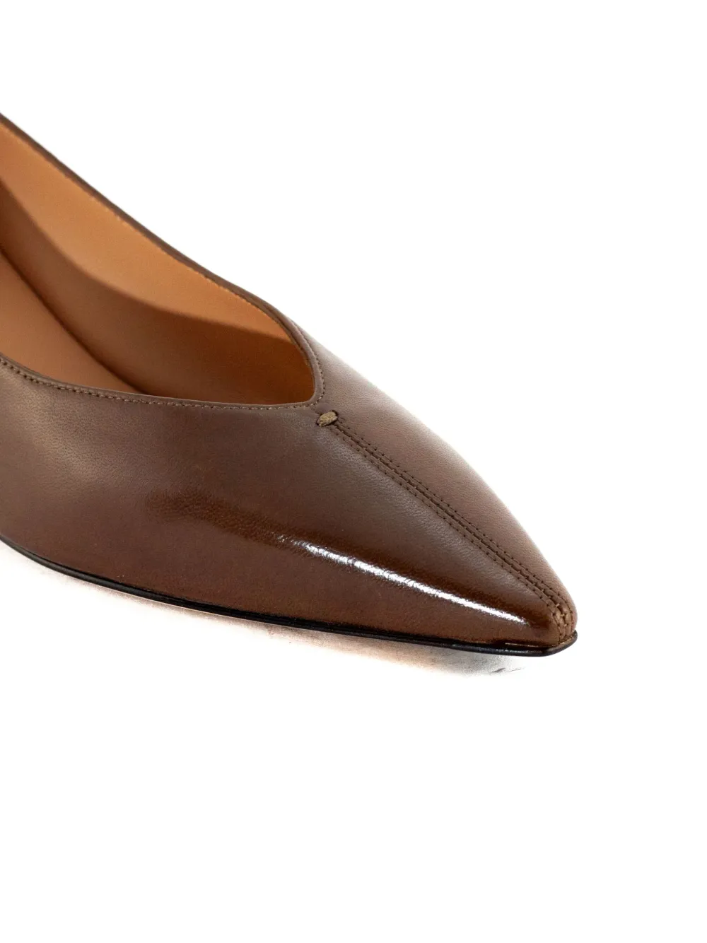 Mara Bini 40mm Leather Heeled Pumps In Brown