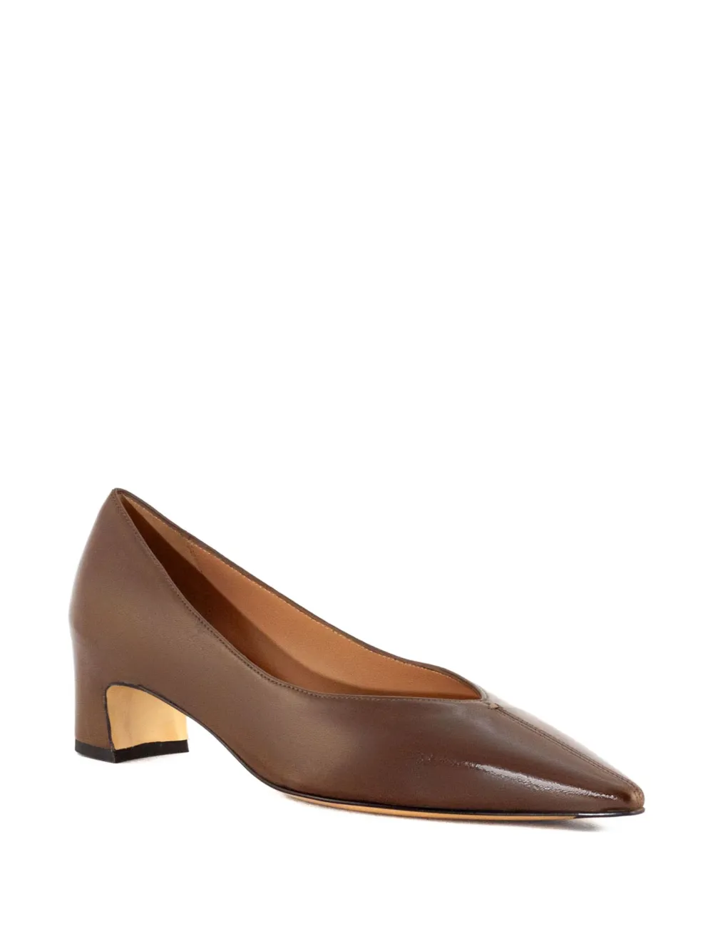mara bini 40mm leather heeled pumps | Heeled Pumps | Image 2