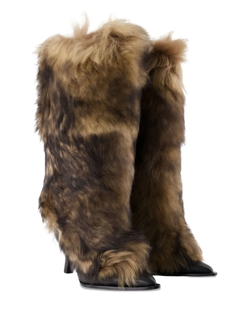 Ugg X Ambush Fur Heeled Boots In Brown