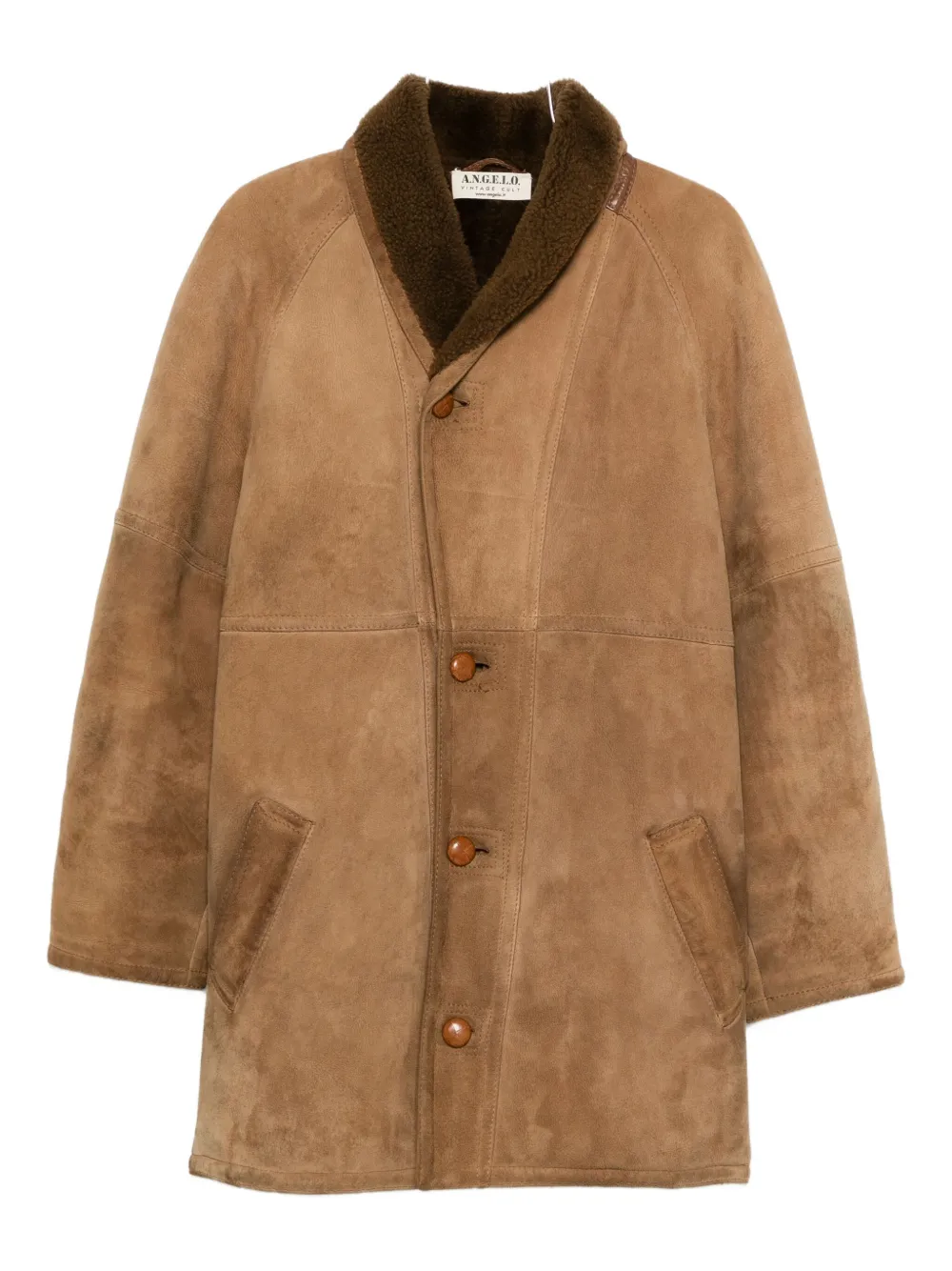 A.N.G.E.L.O. Vintage Cult Cappotto in shearling anni '80 - Marrone