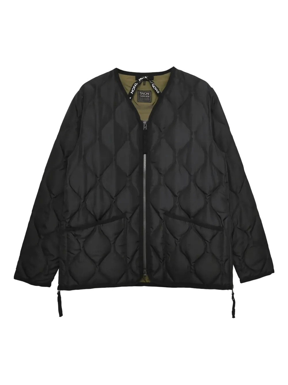 Taion V-neck quilted jacket | Black | Image 1