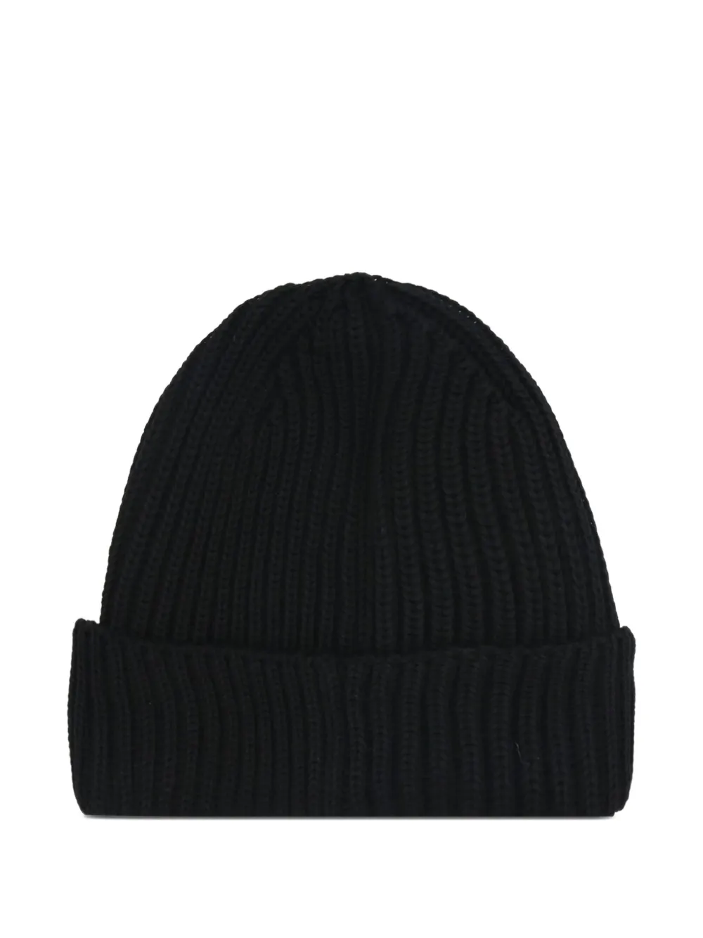 C.P. Company goggle-detail ribbed beanie - Zwart