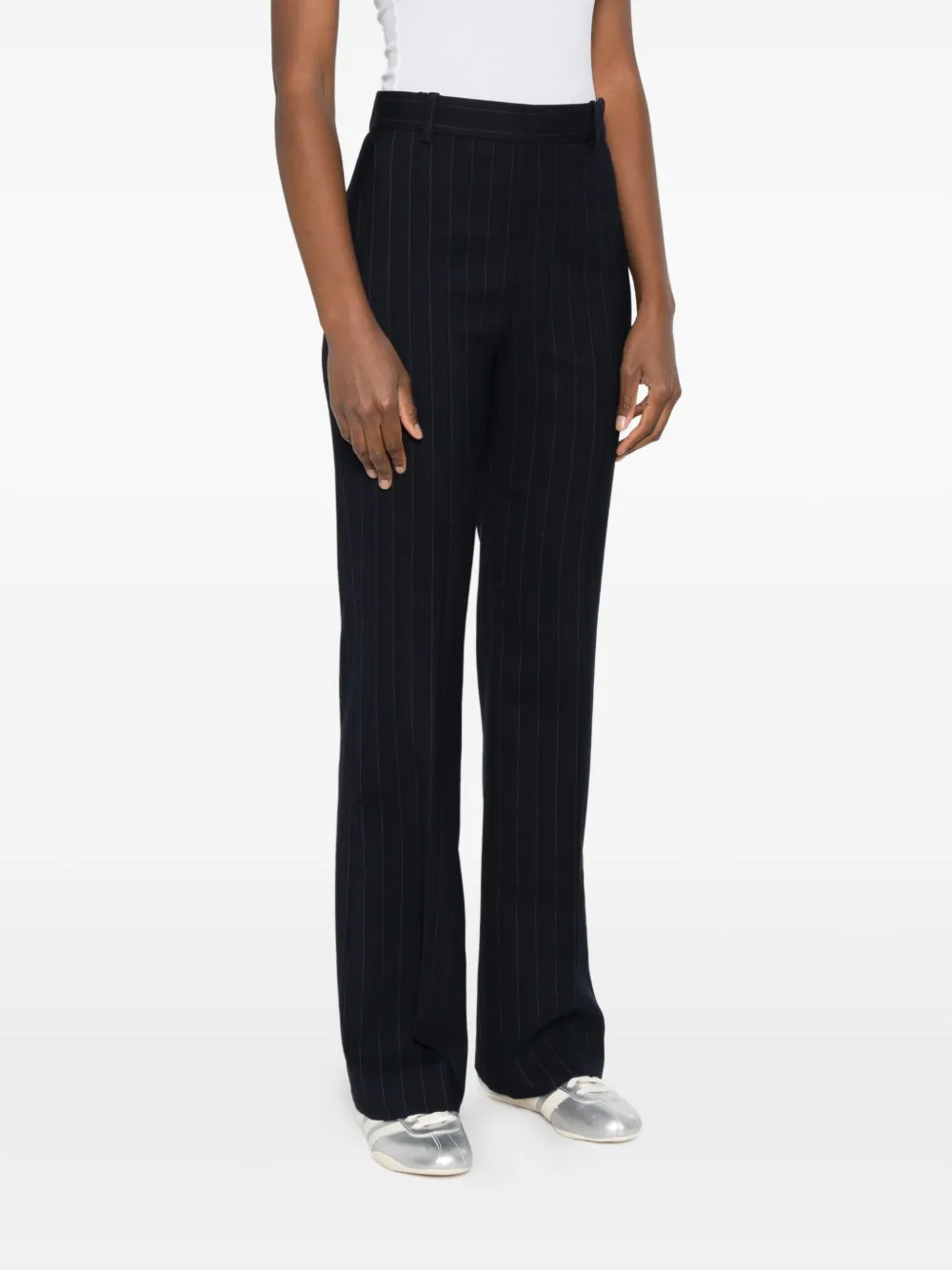 PINKO Gestreepte broek Blauw