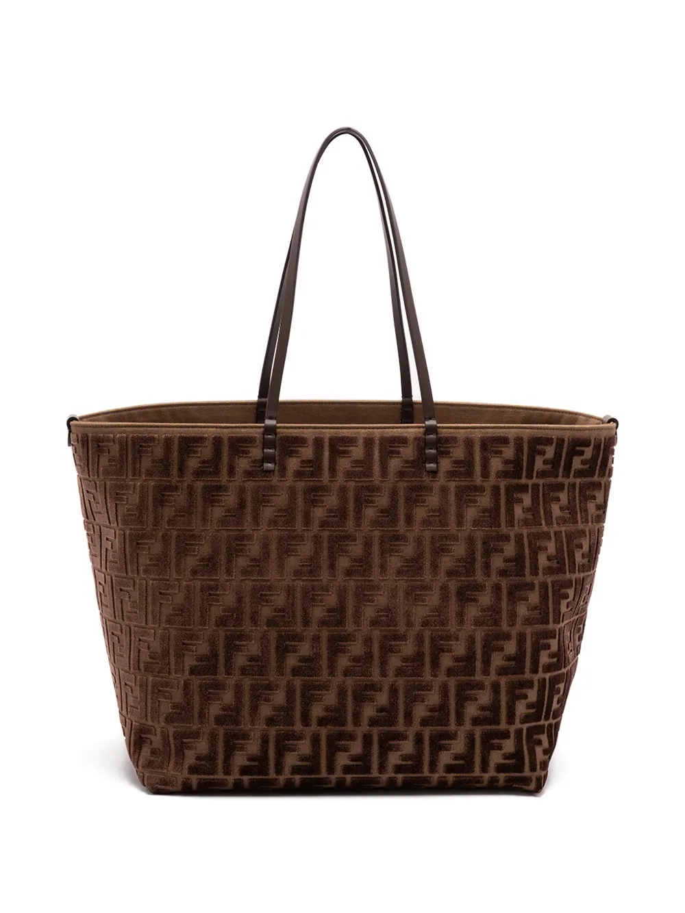 FENDI Shopper met logopatroon - Bruin