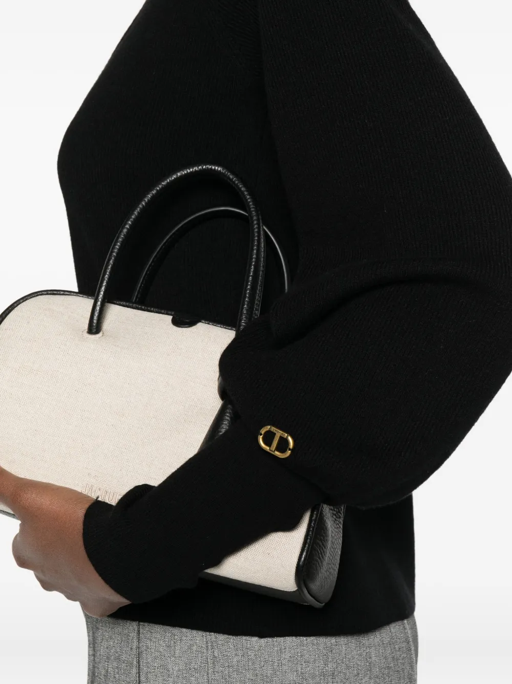 TWINSET Trui met kanten detail en pofmouwen Zwart