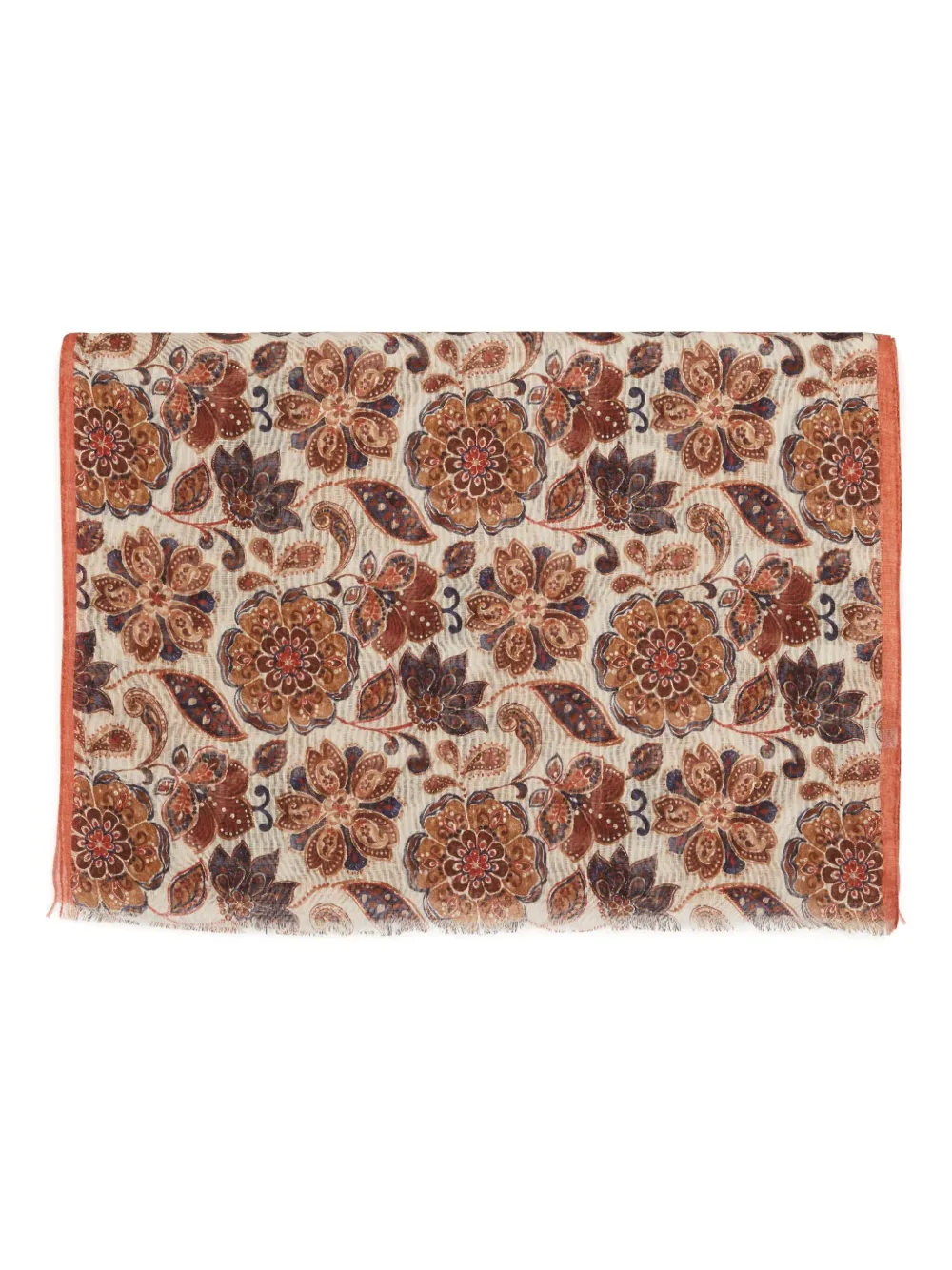 ROSI écharpe à fleurs | marron | Image 1